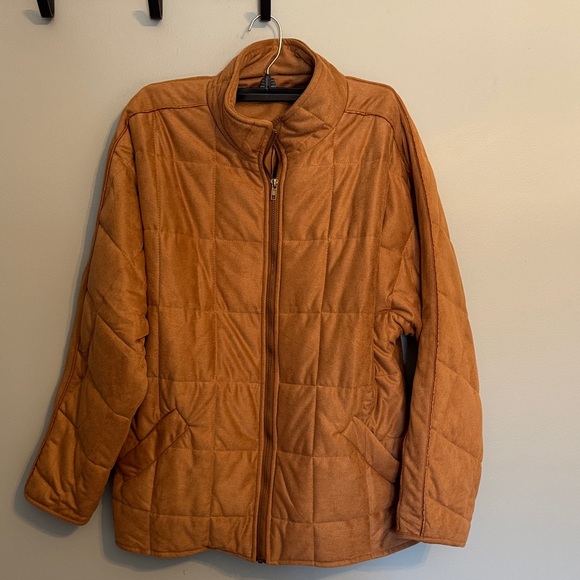 Rust Quilted Zip-Front Jacket - Picture 1 of 5